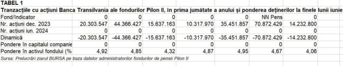 Which BSE shares did the Pilon II funds trade in the first half of the year?